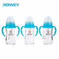 240ml Wide Neck Fancy Design Blue Newborn Baby Breast Bottle Set